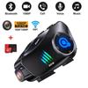 2 In 1 Motorcycle Helmet Bluetooth Headset Wireless WiFi Motorcycle Dashcam 1080P HD Camera Handsfree Call Music Headphone Motos Waterproof DVR