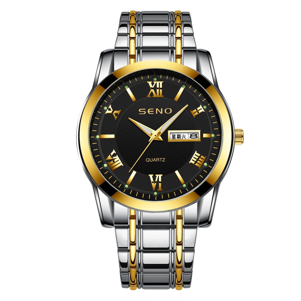 Automatic Movement Watch Men's Watch High-end Calendar Luminous Waterproof Ultra-thin Steel Strap Watch