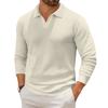 Men's Casual Collared Long-Sleeve Knit Base Layer Top