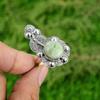 Chrysoprase Gemstone Sterling Silver Birthday Bezel Flower Heart Chakra New Ring
