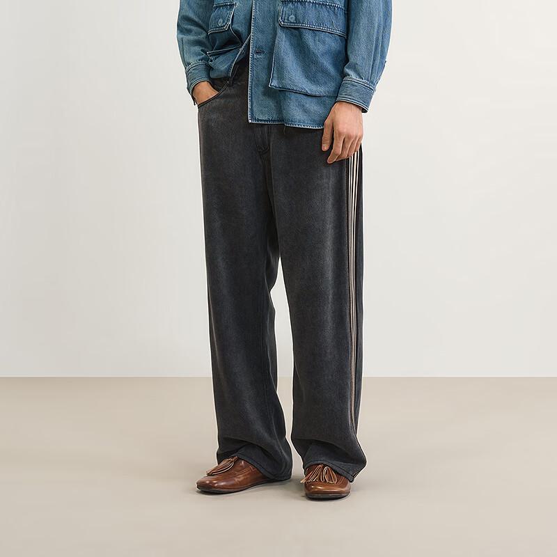 CROQUIS Men's 2025 Spring Pattern Straight-Leg Casual Pants