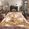 Luxury Gold Carpet Non-slip Easy Cleaning Washroom Floor Mat Large Area Soft Carpets for Living Room Home Decor Bedroom Rug