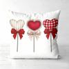 Rustic Valentine Heart Throw Pillow Covers Polyester Sofa Decorative Cushion Cov Headboard Pillow (Without Pillow Core