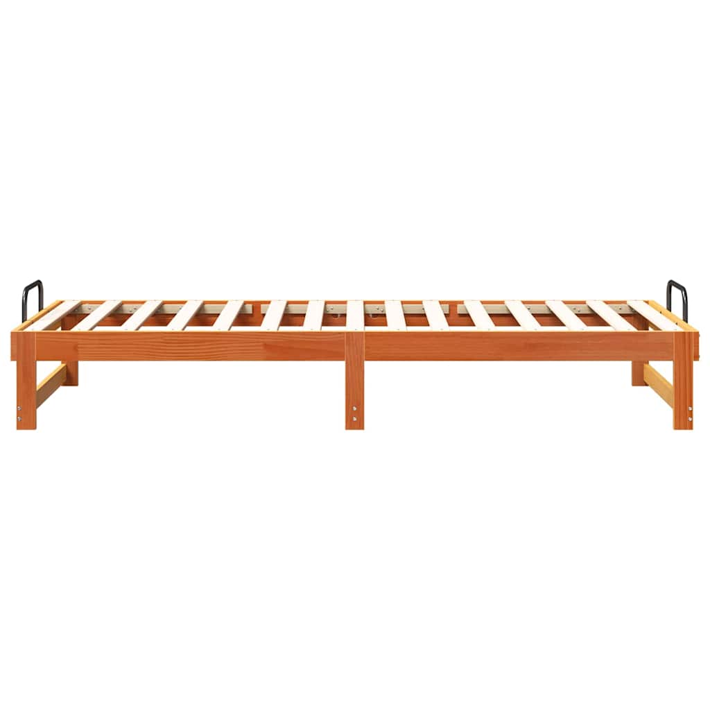 Bed Frame Brown 90 x 210 cm Solid Pine Wood