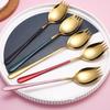 Multi-Function 304 Stainless Steel Fork Spoon Long Handle Ice Cream Fruit Salad Tableware Western Flatware