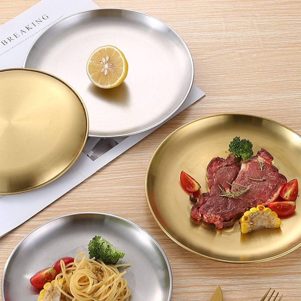 Round Shape Picnic Dinner Plate 14/17/20/23/26cm Dessert Plate Simple Dining Tray  Outdoor Camping