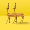 Brass Deer Statue | Height-22 cm Aprrox. | Vastu Idol for Home and Office | Zonal Placement-West/WNW | Pack of 2 |
