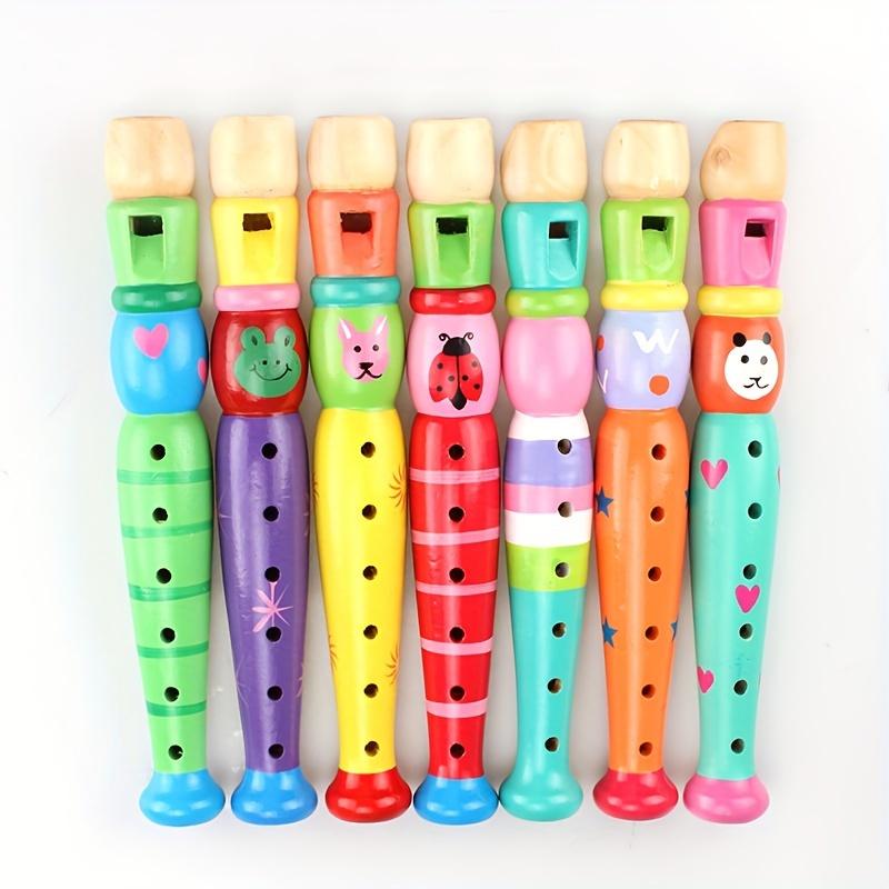 Wooden Cartoon Flute for Beginners - 6-Hole Harmonica, Perfect Christmas Gift for Music Lovers, Modern Style