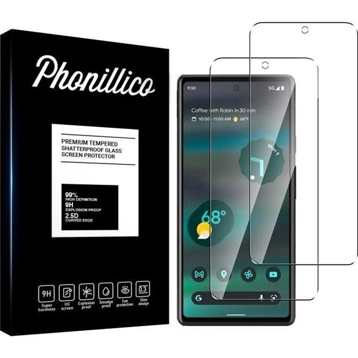 Защитная пленка для экрана - Phonillico - Google Pixel 6a - Упаковка из 2 штук - Закаленное стекло - Устойчива к царапинам