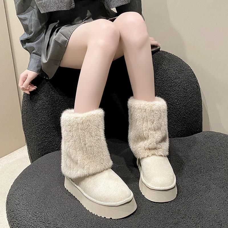 Зимние плюшевые снегоступы для женщин Теплые ботинки Martin