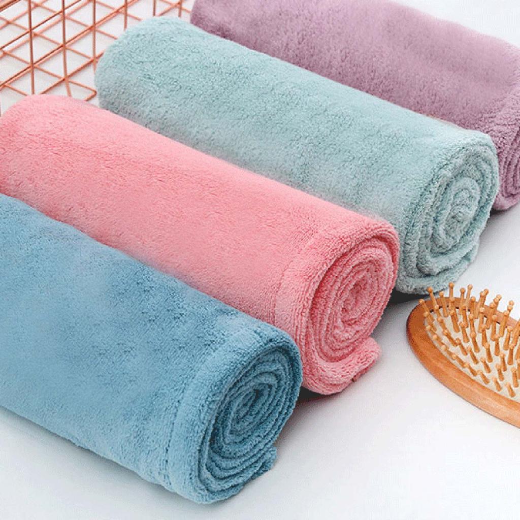 Coral Fleece Womens Hair Towel Extra Thick Bath Cap Soft Absorbent Quick Dry Hair Wrap Home Use Embroidered Headband