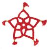 Hand Cotton Woven Hollow Star Ornament Red Five Pointed Star Ornaments Holiday Decoration