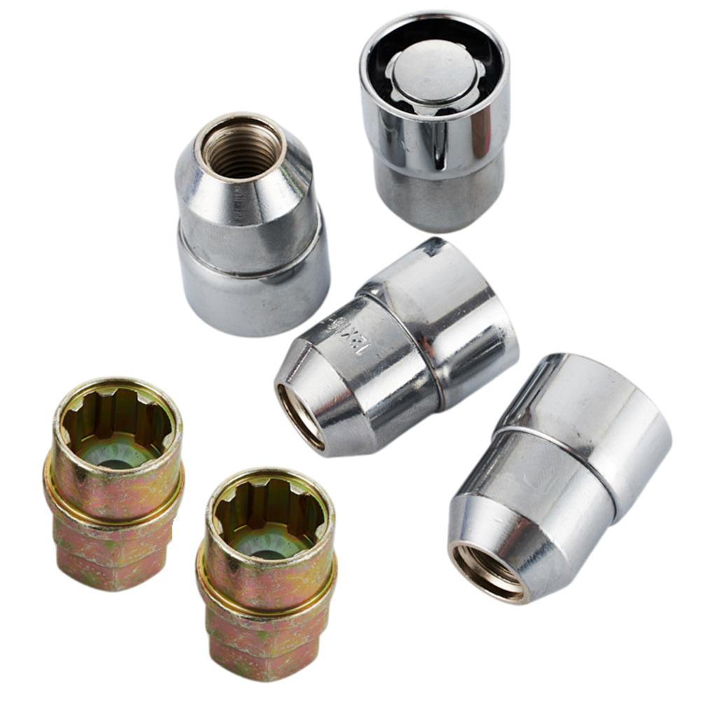 4Pcs M12x1.25 Locking Wheel Nuts Alloy Steel Anti Theft Lug Nut Set With 2 Keys For Car Van SUV Modified Automotive Hand ToolsGood product