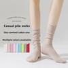 5 пар ворсовых носков средней длины, открытые месячные носки, летние тонкие женские носки, дышащие чулки, простые