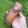 Foling Knife Embossed Cowhide Scabbard Cover Split Leather Sheath Case Camping Knife Holsters Belt Buckle