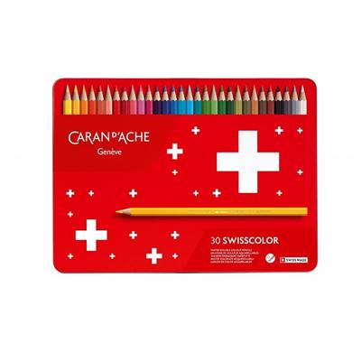 Caran Dash Swiss Color Водорастворимые цветные карандаши 30 цветных металлических банок Водорастворимые цветные карандаши