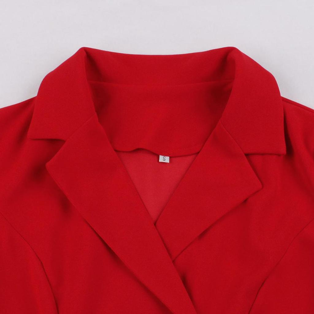 50-е летние свободные платья с воротником с лацканами и короткими рукавами, ряд пуговиц, деловое офисное женское платье миди, женское повседневное платье