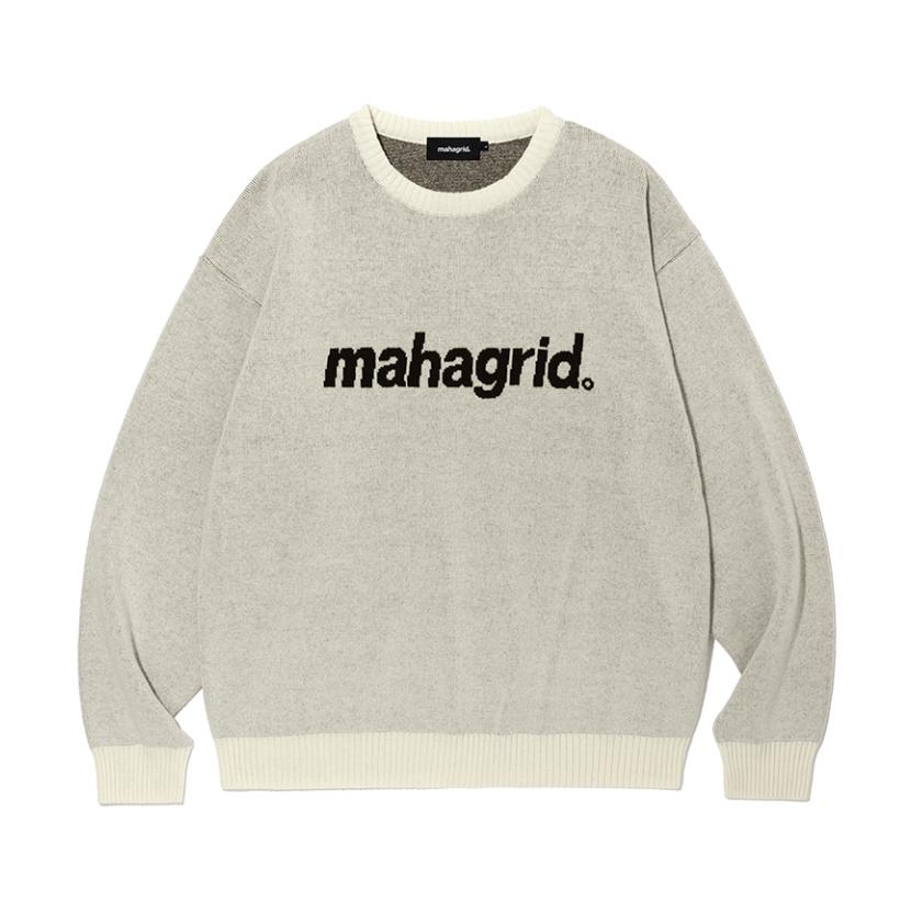 Stray Kids Коллаборация Stray Kids и Mahagrid, ТРИКОТАЖНЫЙ СВИТЕР С ЛОГОТИПОМ BASIC