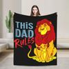 Lion King  Blanket Funny Cartoon Simba  Fleece Funny Warm Throw Blankets for Home Autumn/Winter