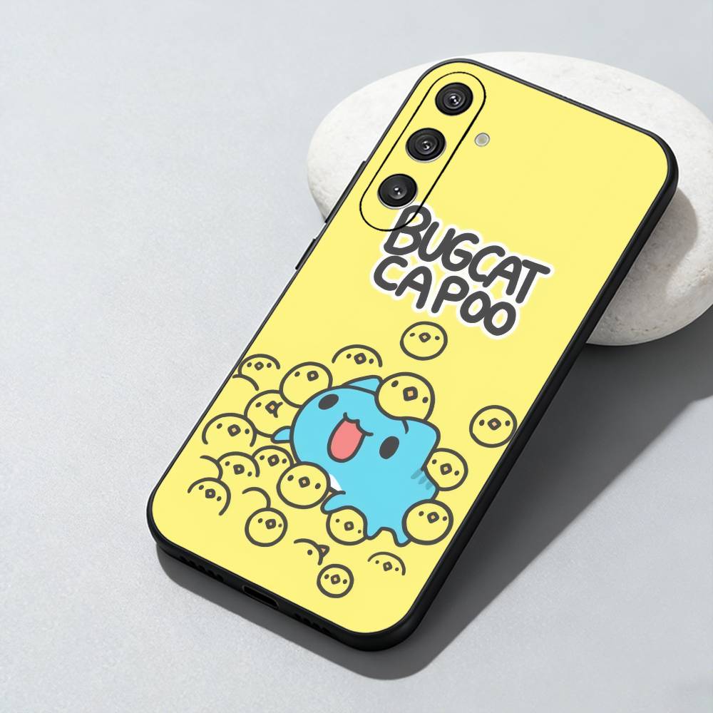 Cute B-Bugcat CapooS Phone Case For Samsung Galaxy A73,A72,A71,A70,A52,A51 Others Soft Black Cover