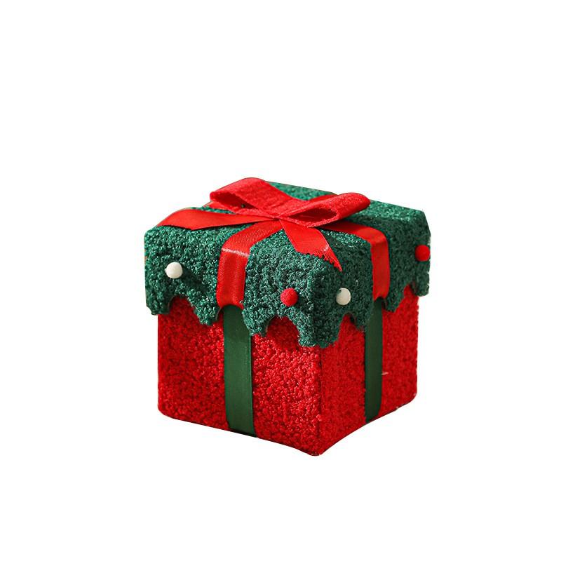 Premium Christmas Velvet Gift Box With Ribbon Bow Thickened Luxury Candy Holiday Party Favors