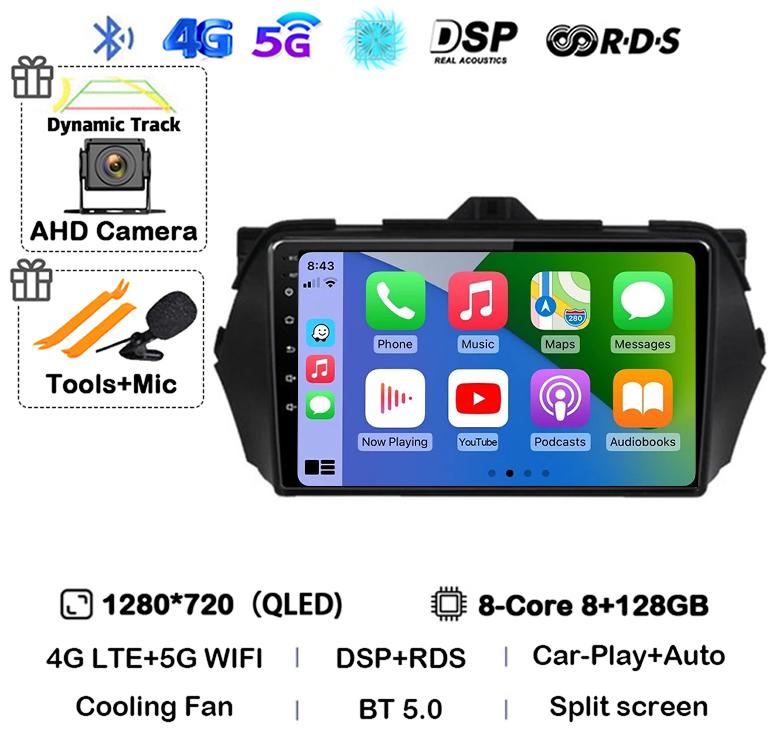 Android 14 Cooling Fan 360 Camera For Suzuki Alivio Ciaz 2014-2019 Car Radio Stereo Multimedia Video Player GPS Carplay Auto DSP