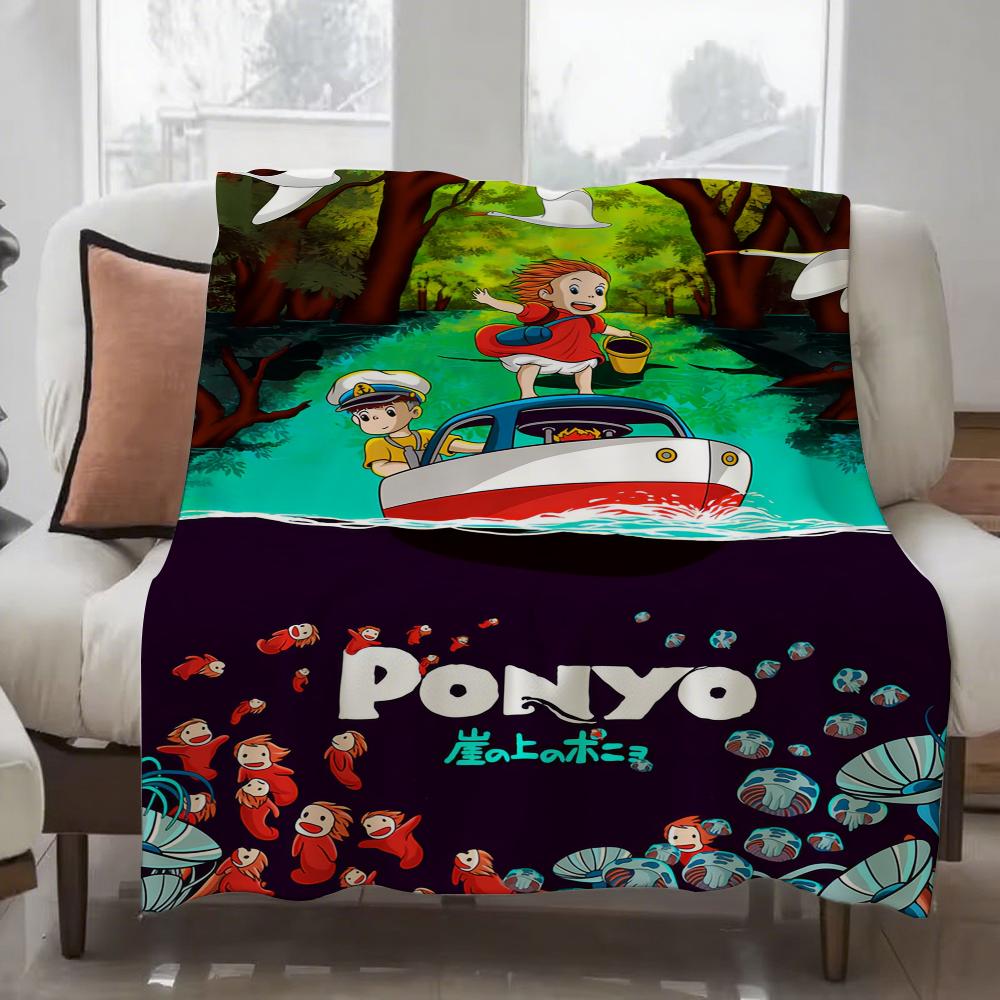 Cute P Ponyo Anime P Blanket Design Lightweight For Dorms, Naps, Living Room, Office,Sofa,All Season