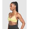 Gymshark Минимальный спортивный бюстгальтер с халтернеем Refresh Yellow B3b4a Ybss