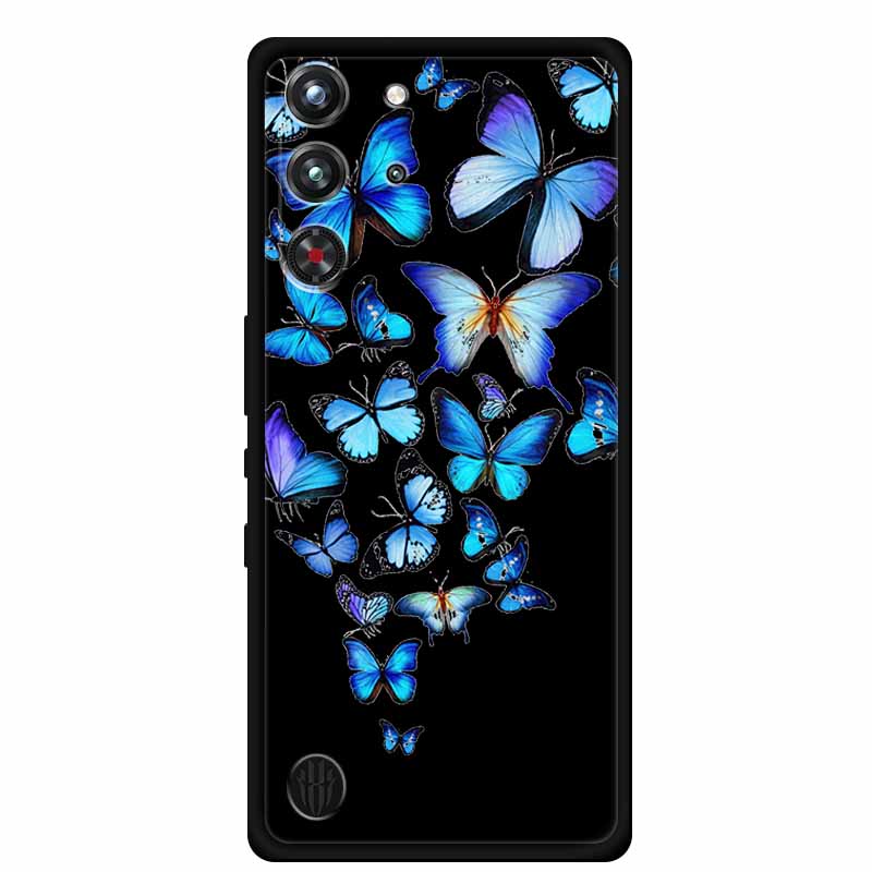 Для ZTE Nubia Red Magic 10 Pro Задняя крышка Чехол 6,85" Черный Силиконовый Мягкий Чехол для Телефона Для ZTE nubia Redmagic 10 Pro Чехол Сумка Funda Bag