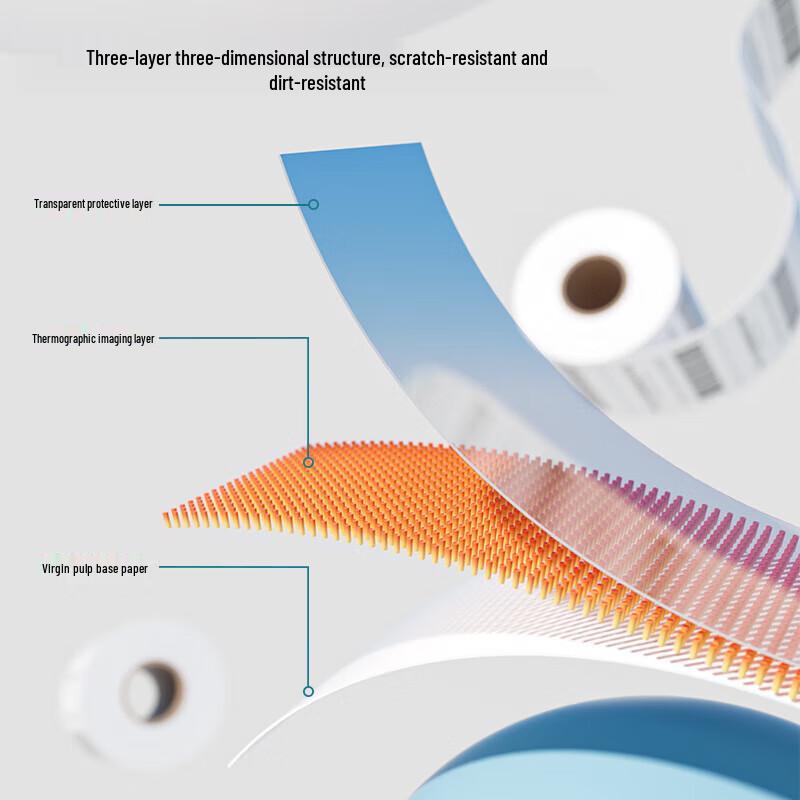 Deli 60x40mm Three-Proof Thermal Label Paper (10 Rolls)