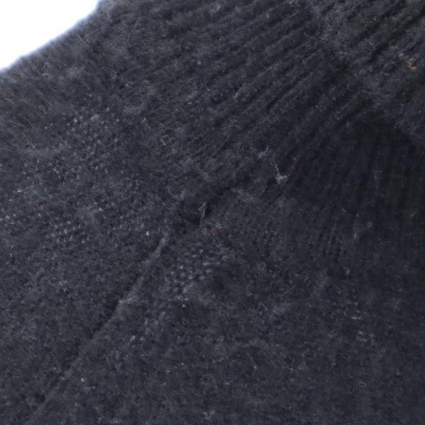 BACKLASH Wool Cashmere Blend Long Sleeve Turtleneck Sweater L Black Knit Men's Used