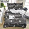 Duvet Cover Flat Bed Sheet Linen Pillowcase Bedding Sets Full King Twin Queen Size 3/ 4pcs