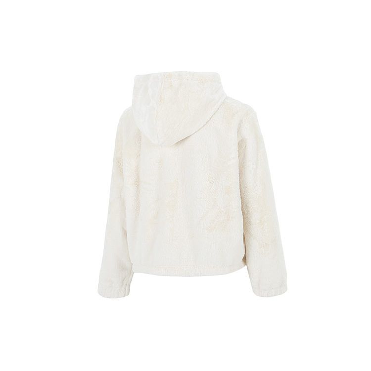 Puma Faux Fur Warm Hooded Jacket Women Jacket Ivory-White 533127-73