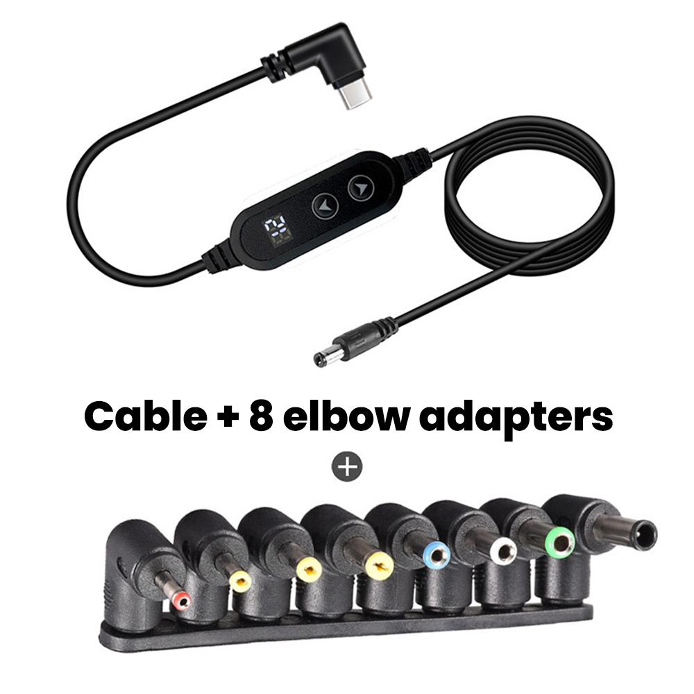 Кабель USB C к DC с функцией Power Boost, Type C на DC, быстрая зарядка 5В/9В/12В/15В/20В, повышающий конвертер, адаптер-кабель для Wi-Fi роутера