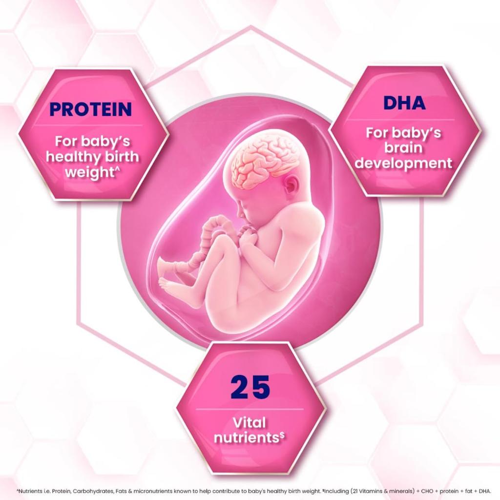 Horlicks Mother's Plus Kesar 400 G BIB 20 Sachets High Protein Pregnancy Lactation Nutrition DHA