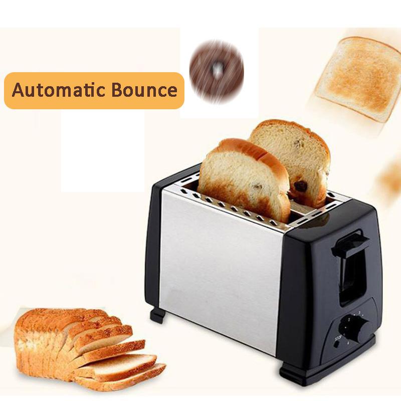 Тостер из нержавеющей стали с быстрым нагревом, 2 отделения, 6 режимов, автоматическое восстановление, принадлежности для выпечки в духовке для завтрака