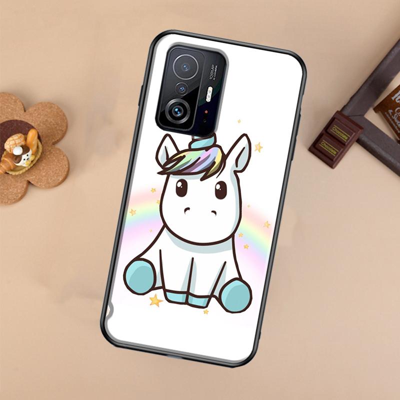 Cartoon Rainbow Unicorn Case For Xiaomi 14T 11T 12T 13T Pro 13 14 Ultra POCO X7 Pro X3 X5 F3 F5 F6 M6 X6 Pro Cover