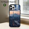 Landscape A-Art Phone Case For iPhone17,16,15,14,13,12,11 Plus,Pro Magnetic For Magsafe Wireless Charging
