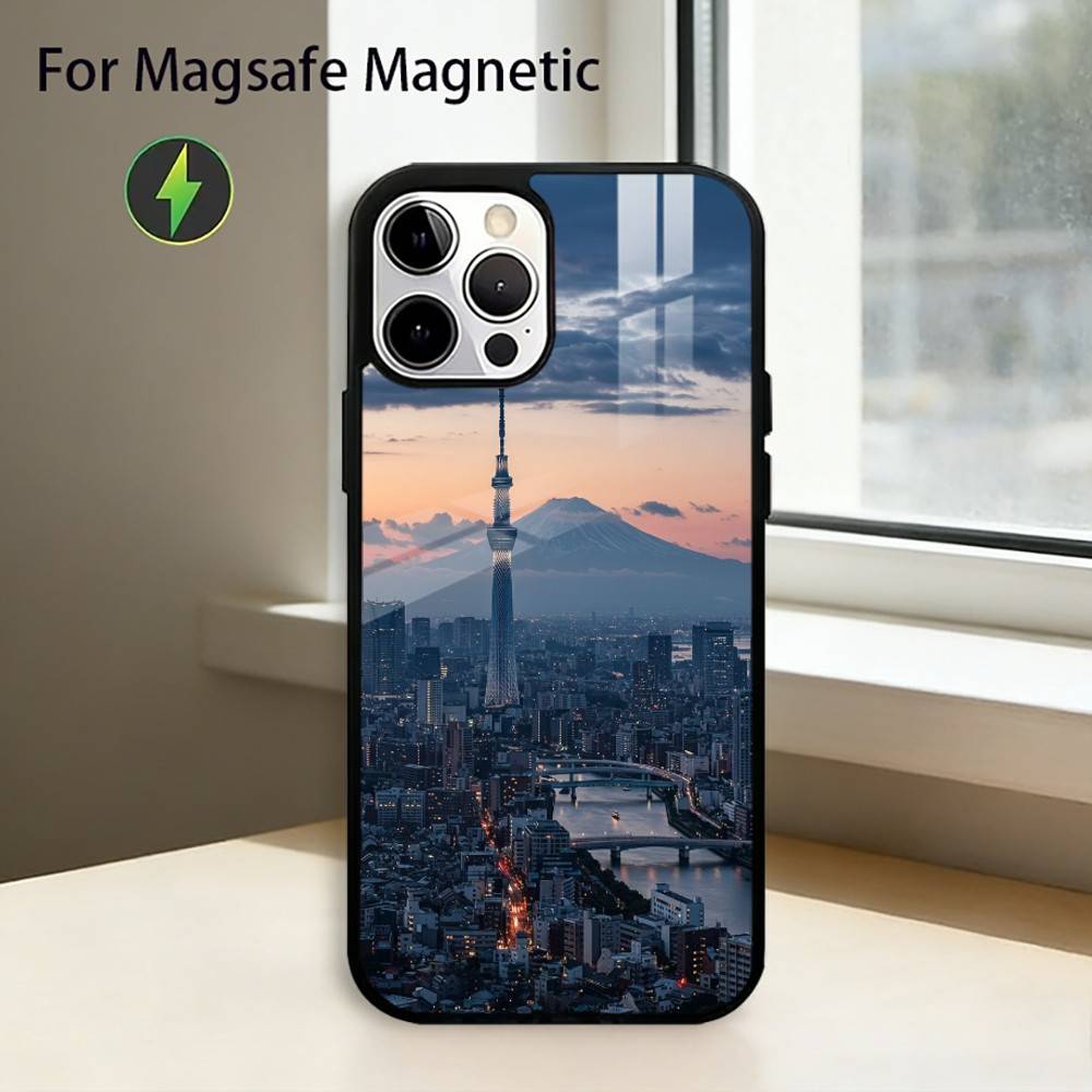 Landscape A-Art Phone Case For iPhone17,16,15,14,13,12,11 Plus,Pro Magnetic For Magsafe Wireless Charging