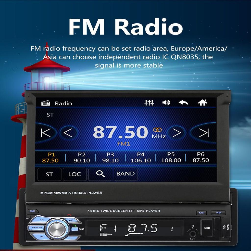 9601G Автомобильный GPS-навигатор Радио Стерео Универсальный 7-дюймовый только 1DIN FM Bluetooth MP3 MP4 Mp5 Аудио Музыкальный плеер с автономной картой