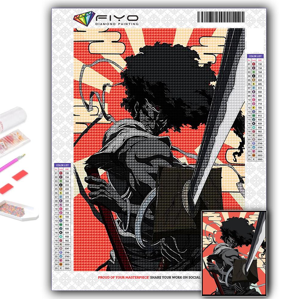 Алмазная вышивка Аниме Африканский самурай 5D DIY Алмазная картина Вышивка крестом Стразы