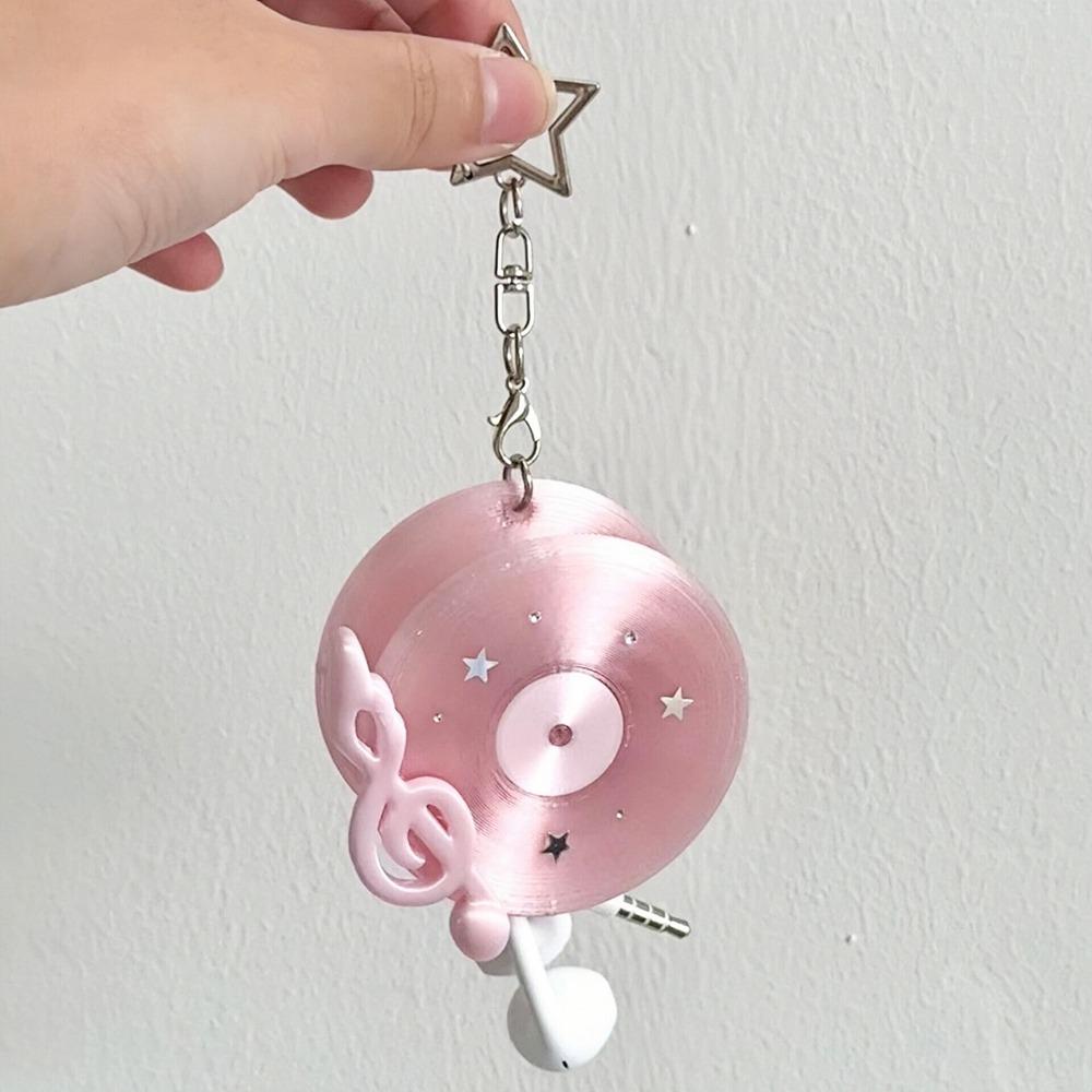 Plastic Earphone Storage Pendant Music Note Decor Data Cable Organizer for Women Girls