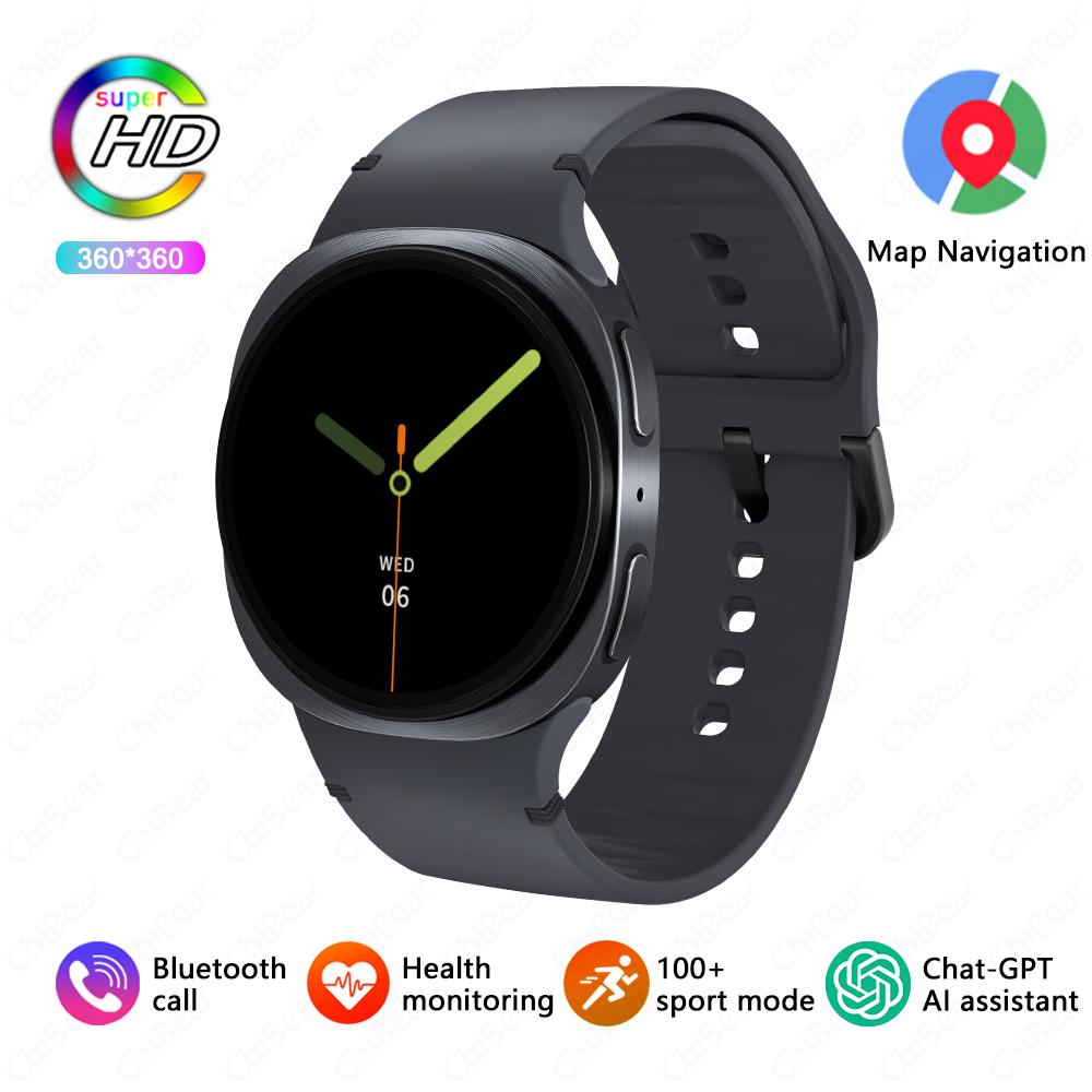 2026 Новые Часы 8 Мини NFC Bluetooth Звонки Умные Мужские Женские GPS Отслеживание Движения Голосовой Помощник ИИ Спорт Пульс Мониторинг Здоровья AMOLED HD Экран Умные Часы