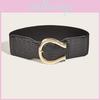 Buckle Fashion Gold Decoration Women Casual Wide Waist Belt For Daily Use