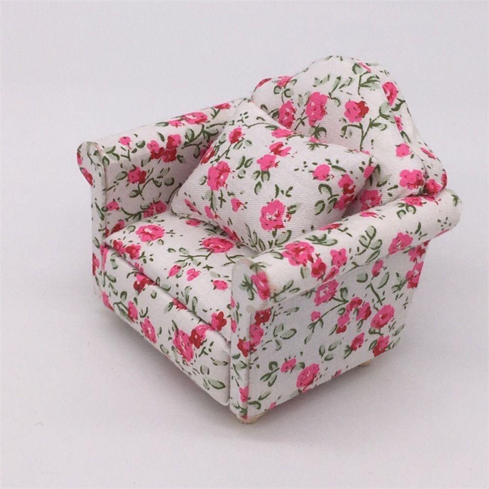 Cute 1:12 Dolls Sofa Pillows Set 8*6.5*7.5cm Miniature Doll House Accessories  Children Toys Gift