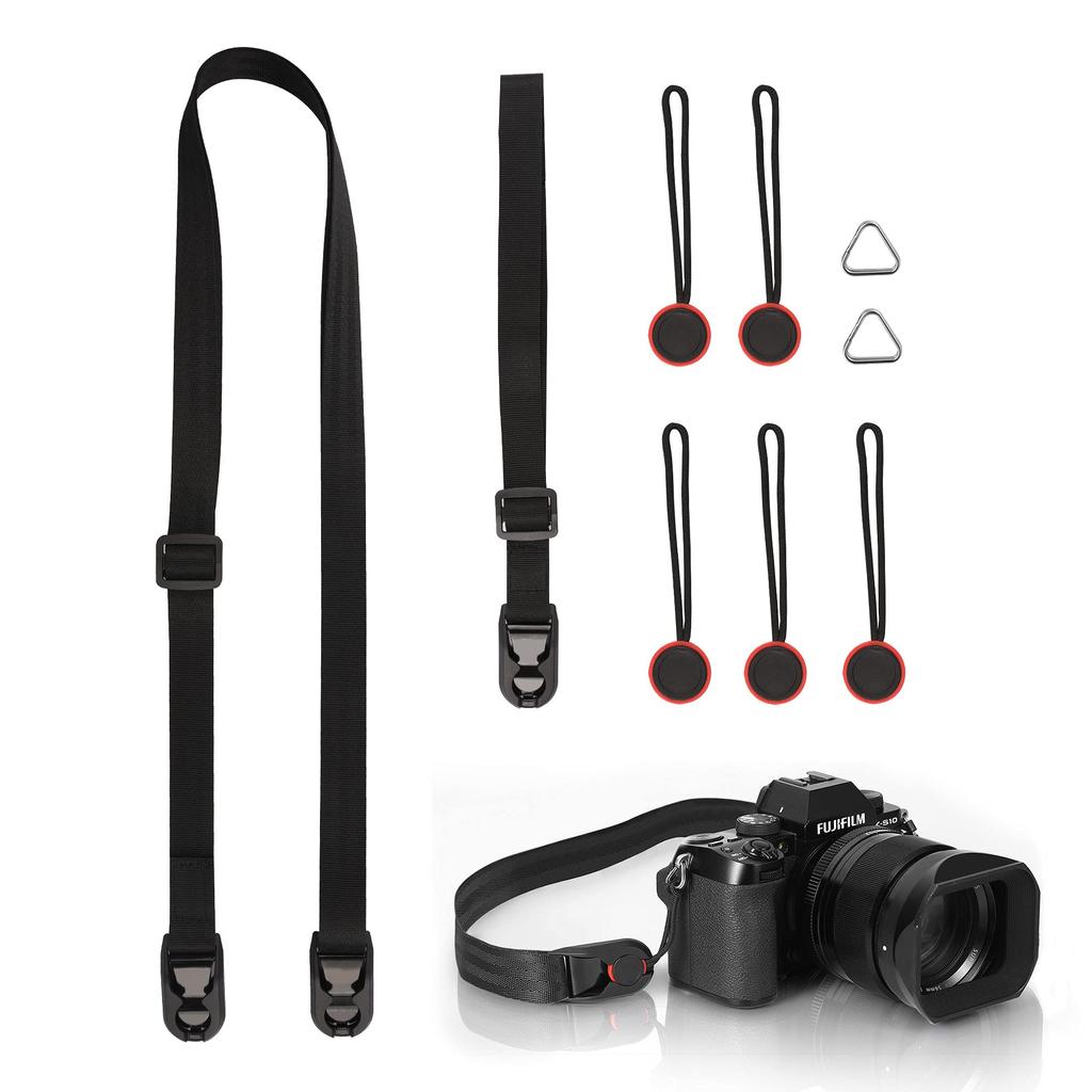 Cobby Camera Strap Anchor for Compact and Digital Black [Round Design] SLR, Mirrorless, Cameras, 12-Month Warranty,