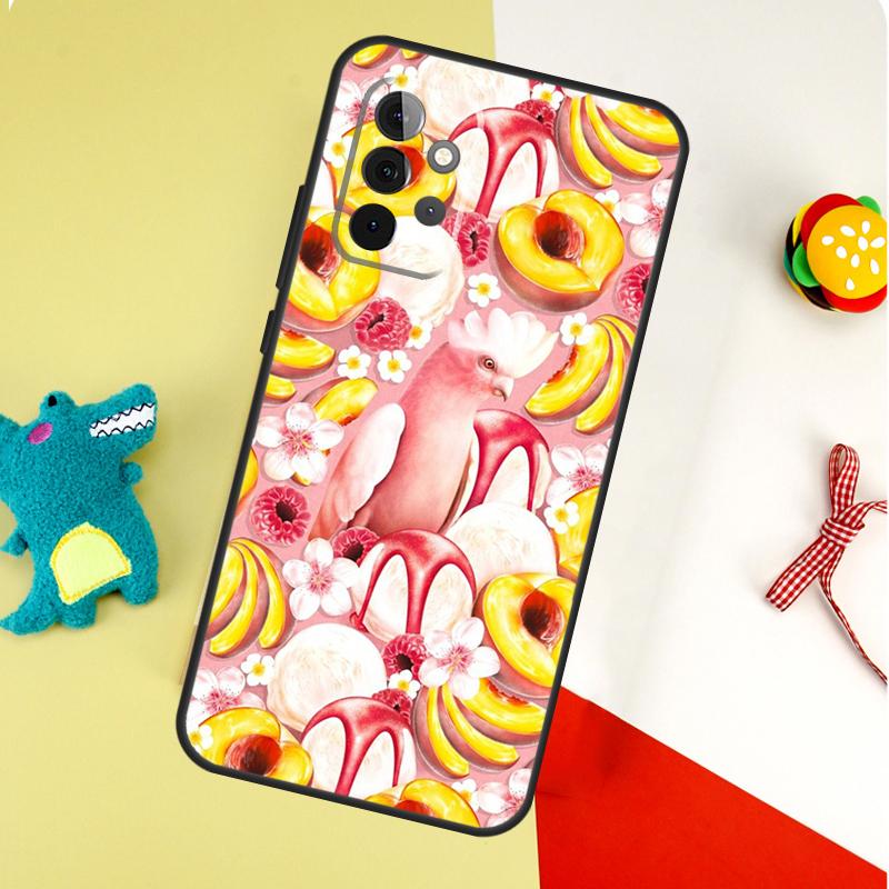 Чехол Лимон с тропическими летними фруктами для Samsung Galaxy A54 A34 A24 A14 A12 A22 A32 A42 A52 A72 A52S A51 A71 A13 A53