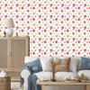Retro White and Coral Wallpaper for Living Room and Bedroom 50x1000