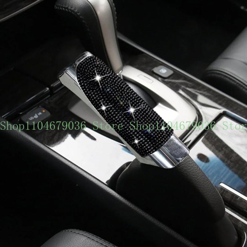 652F Sparkling for Galaxy In Your Hand Car Handbrake Grips Cover Fancy Interior Accessory for Rhinestone Parking Handle Cover