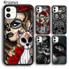 Чехол для телефона Krajews Candy Skull Sugar Day Of The Dead для iPhone 14 5s 6s 7 8 plus X XR XS 11 12 13 pro max Samsung S21 S22 ultra